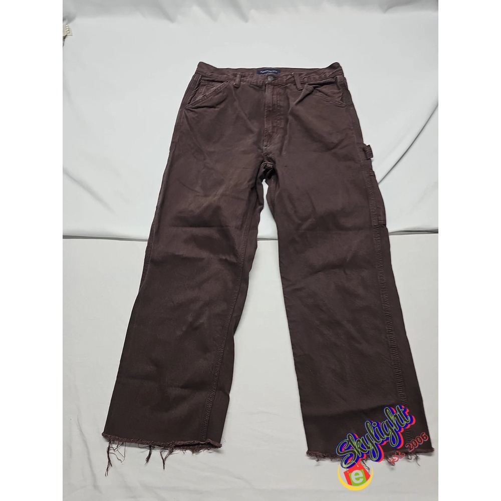 Aero Mens‎ Brown Straight Leg Denim Jeans Cotton Y2k Carpenter Size Reg 32x27